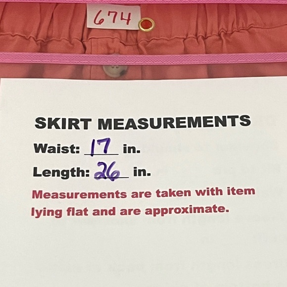 Liz Claiborne Linen-Blend Coral A-Line Skirt Size Large - Picture 9 of 10